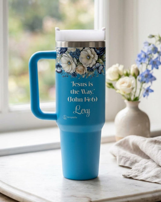 Bible Verse Flower Stanley Mug